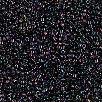 Close up of Miyuki Delica beads.