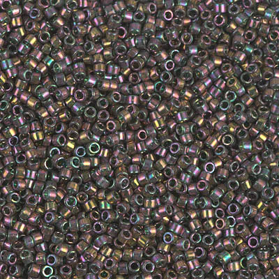 Close up of Miyuki Delica beads.