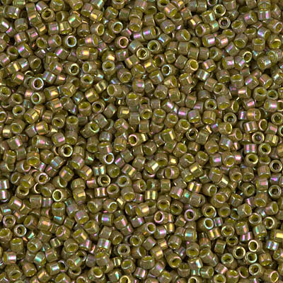 Close up of Miyuki Delica beads.