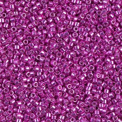 Close up of Miyuki Delica beads.