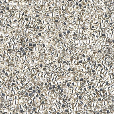 Close up of Miyuki Delica beads.