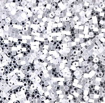 Close up of Miyuki Delica beads.