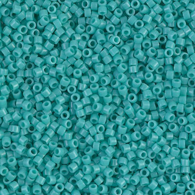 Close up of Miyuki Delica beads.