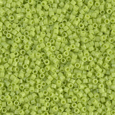 Close up of Miyuki Delica beads.
