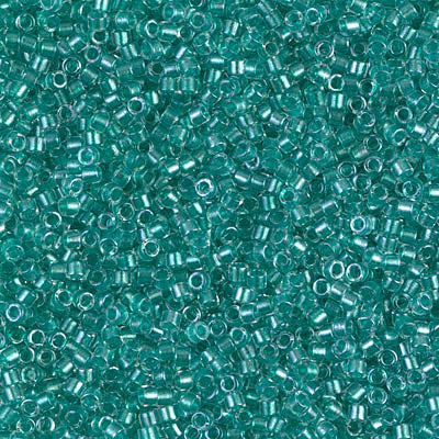 Close up of Miyuki Delica beads.
