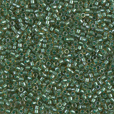 Close up of Miyuki Delica beads.