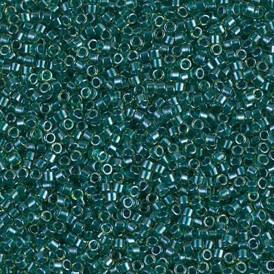 Close up of Miyuki Delica beads.