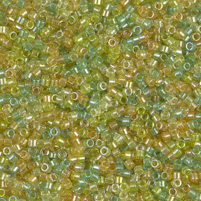 Close up of Miyuki Delica beads.