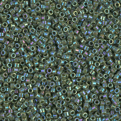 Close up of Miyuki Delica beads.
