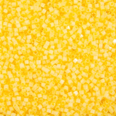 Close up of Miyuki Delica beads in size 11/0.