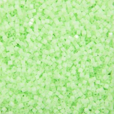 Close up of Miyuki Delica beads in size 11/0.