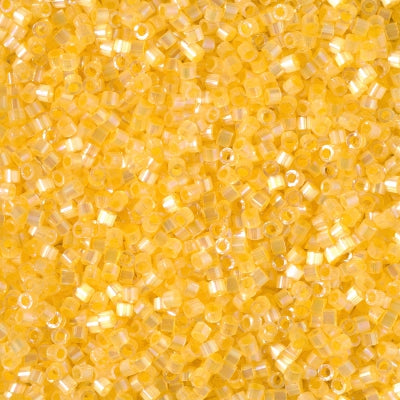 Close up of Miyuki Delica beads in size 11/0.