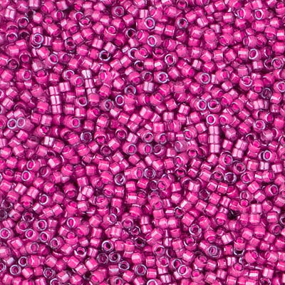 Close up of Miyuki Delica beads in size 11/0.