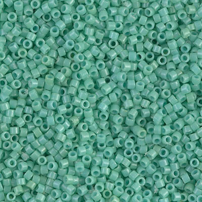 Close up of Miyuki Delica beads.