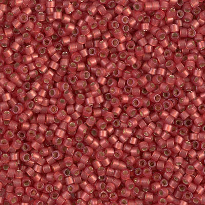Close up of Miyuki Delica beads in size 11/0.