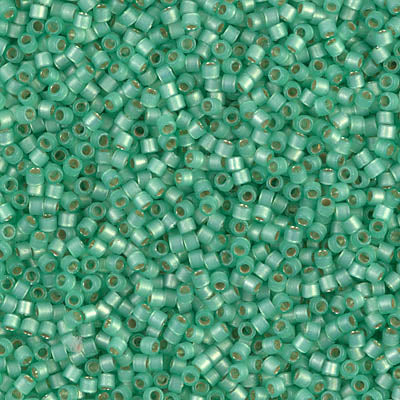 Close up of Miyuki Delica beads in size 11/0.
