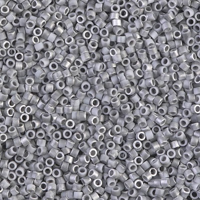 Close up of Miyuki Delica beads in size 11/0.