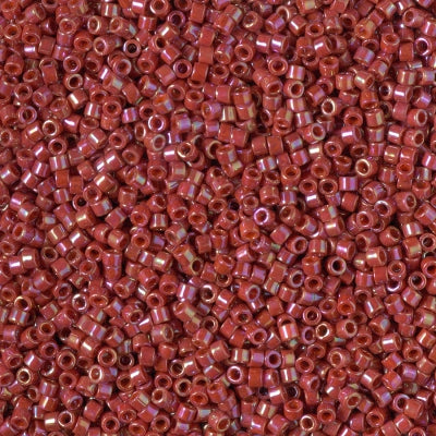 Close up of Miyuki Delica beads in size 11/0.