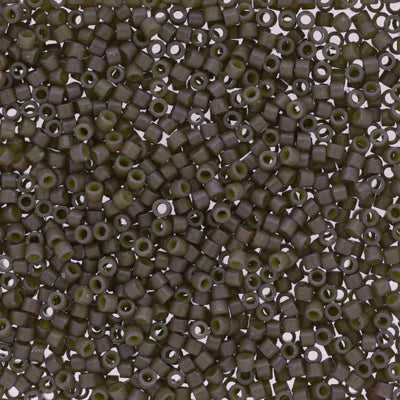 Close up of Miyuki Delica beads in size 11/0.