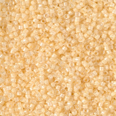 Close up of Miyuki Delica beads in size 11/0.