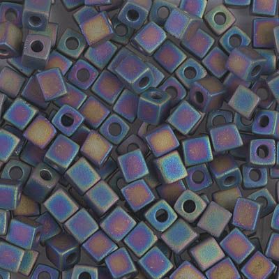Close up of Miyuki square beads