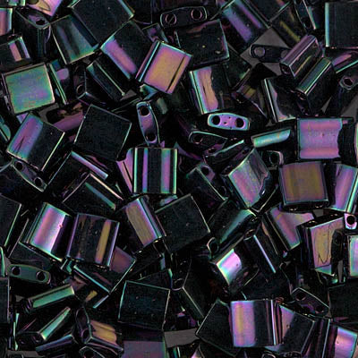 Close up of Miyuki Tila beads