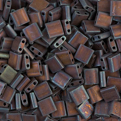 Close up of Miyuki Tila beads