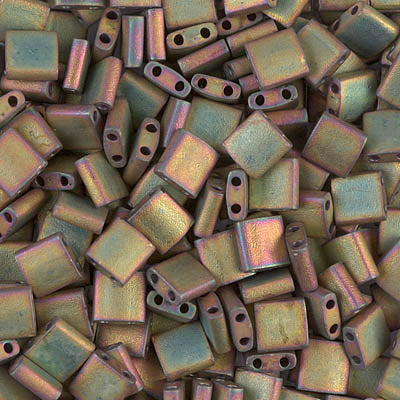 Close up of Miyuki Tila beads