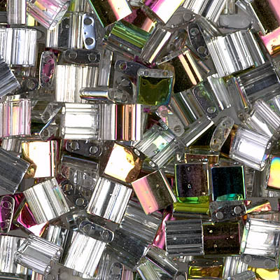 Close up of Miyuki Tila beads