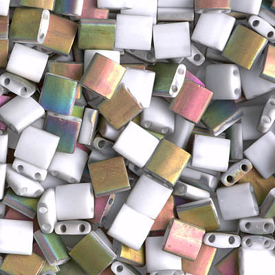 Close up of Miyuki Tila beads