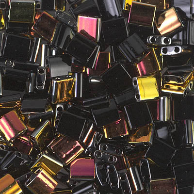 Close up of Miyuki Tila beads