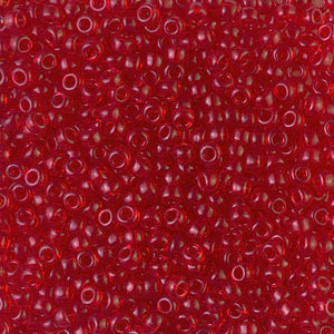 Miyuki Seed Beads 8/0 - 8-0140 Transparent Red Orange