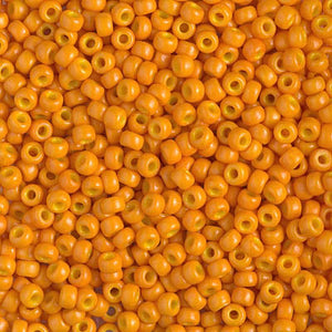 Miyuki 8/0 Seed Beads - 8-4454 Duracoat Dyed Opaque Kumquat