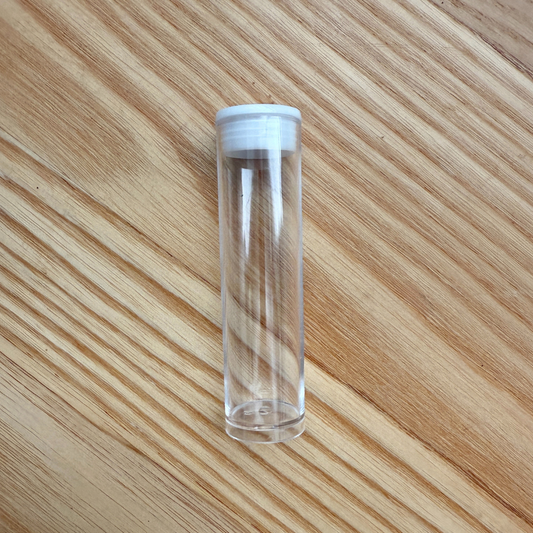 Close up of a bead tube with lid