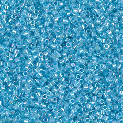 Close up of Miyuki Delica beads.