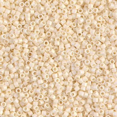 Close up of Miyuki Delica beads.