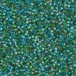 Miyuki Delica Beads 11/0 - DB0984 Sparkling Lined Aqua Fresco Mix