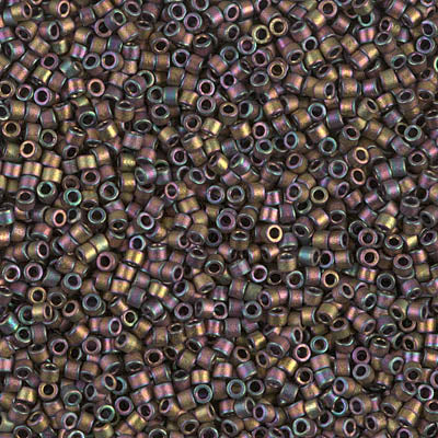 Close up of Miyuki Delica beads.