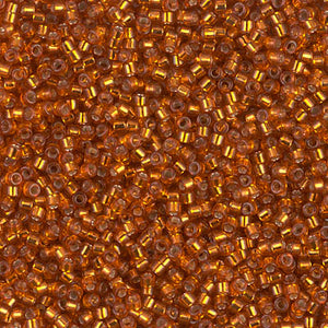 Miyuki Delica Beads 11/0 - DB1333 Dyed Silverlined Burnt Orange