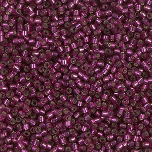 Miyuki Delica Beads 11/0 - DB1342 Dyed Silverlined Raspberry