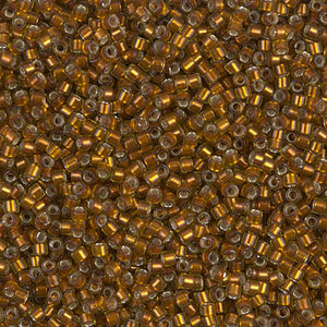 Miyuki Delica Beads 11/0 - DB1682 Silverlined Glazed Dark Honey