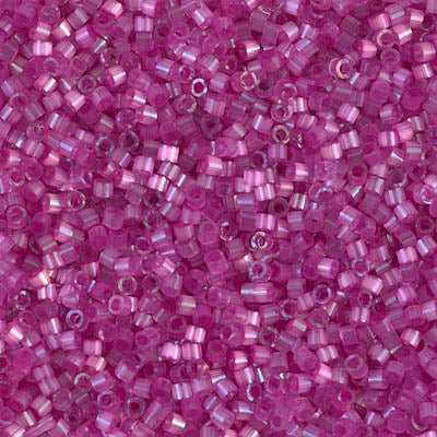 Close up of Miyuki Delica beads in size 11/0. 