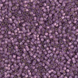 Miyuki Delica Beads 11/0 - DB2182 Duracoat Semi-Frosted Silverlined Dyed Lilac