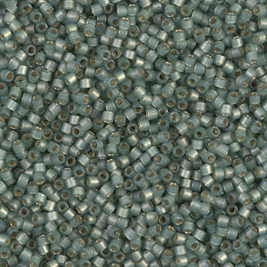 Miyuki Delica Beads 11/0 - DB2190 Duracoat Semi-Frosted Silverlined Dyed Laurel