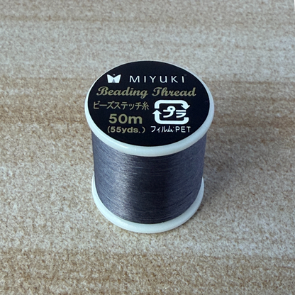 Close up of beading thread on a spool