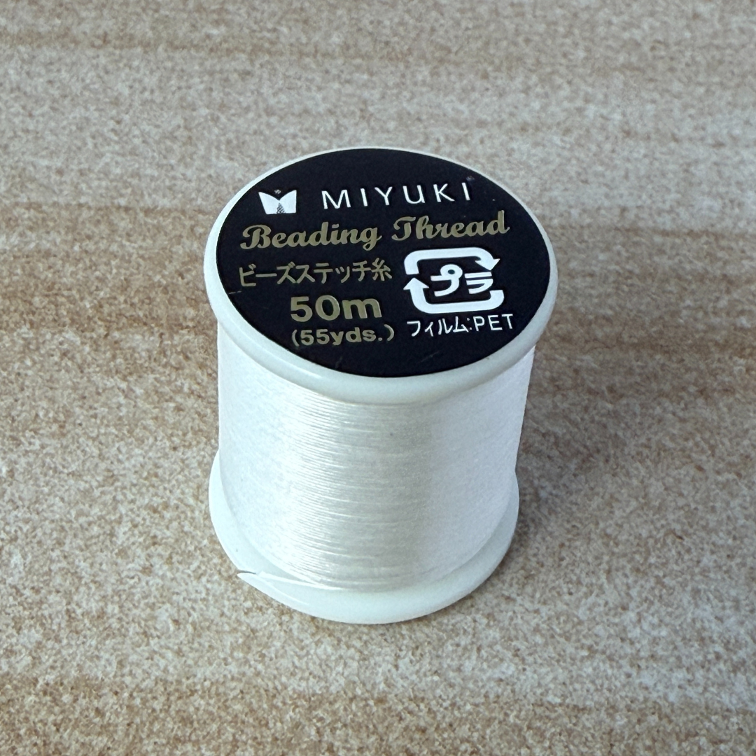 Miyuki Nylon Beading Thread - Eggshell (50m spool)