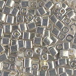 Close up of Miyuki square beads