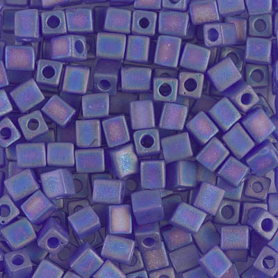 Close up of Miyuki square beads