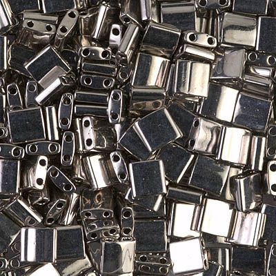 Close up of Miyuki Tila beads